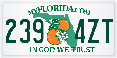 FL license plate 2394ZT