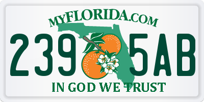 FL license plate 2395AB