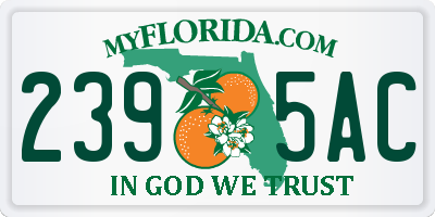 FL license plate 2395AC