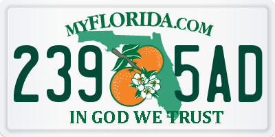 FL license plate 2395AD