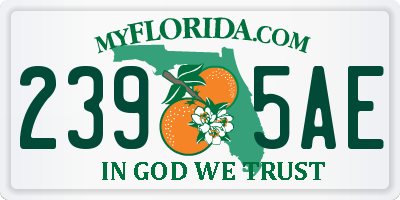 FL license plate 2395AE
