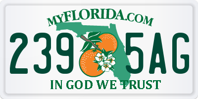 FL license plate 2395AG