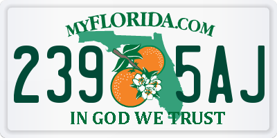 FL license plate 2395AJ