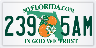 FL license plate 2395AM