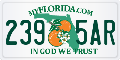 FL license plate 2395AR