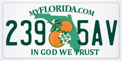FL license plate 2395AV
