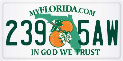 FL license plate 2395AW
