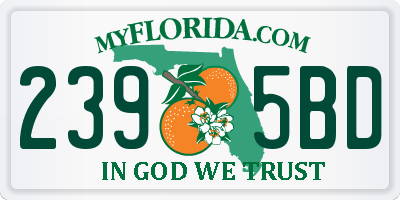 FL license plate 2395BD
