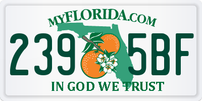 FL license plate 2395BF