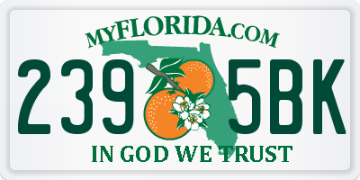 FL license plate 2395BK
