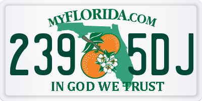 FL license plate 2395DJ