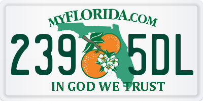 FL license plate 2395DL