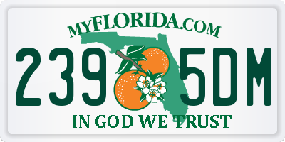FL license plate 2395DM