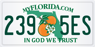 FL license plate 2395ES