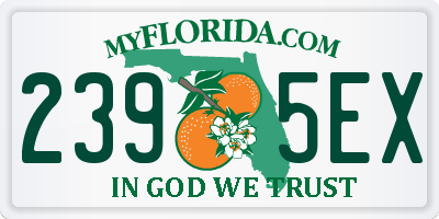 FL license plate 2395EX