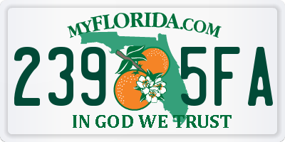 FL license plate 2395FA