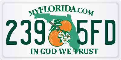 FL license plate 2395FD