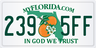 FL license plate 2395FF