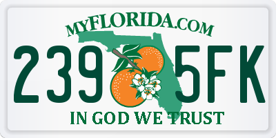 FL license plate 2395FK