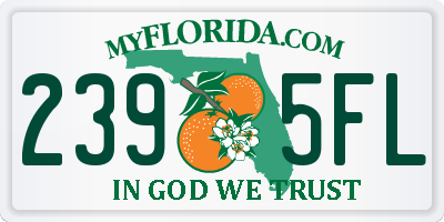 FL license plate 2395FL