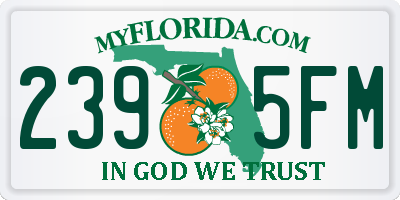 FL license plate 2395FM