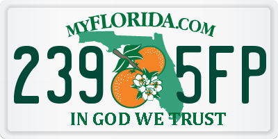 FL license plate 2395FP