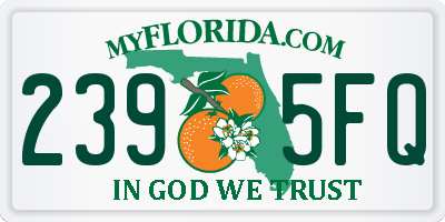 FL license plate 2395FQ