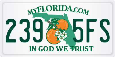 FL license plate 2395FS