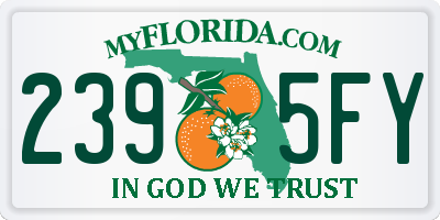 FL license plate 2395FY
