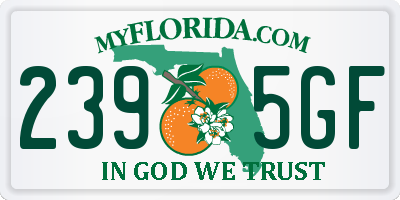FL license plate 2395GF