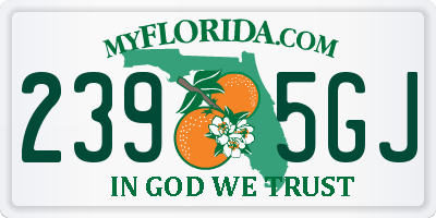 FL license plate 2395GJ
