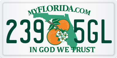 FL license plate 2395GL