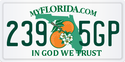 FL license plate 2395GP