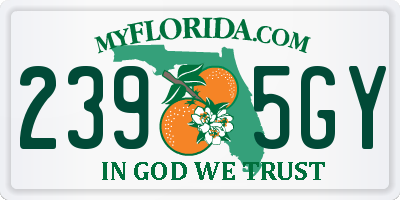 FL license plate 2395GY