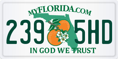 FL license plate 2395HD