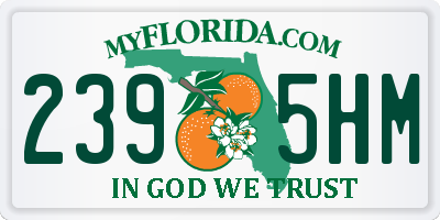 FL license plate 2395HM