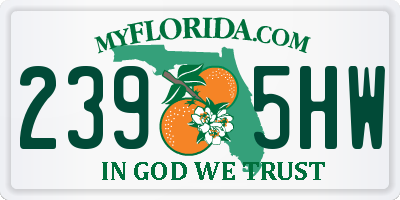 FL license plate 2395HW