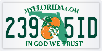 FL license plate 2395ID
