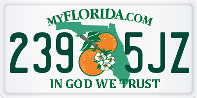 FL license plate 2395JZ