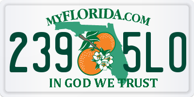 FL license plate 2395LO