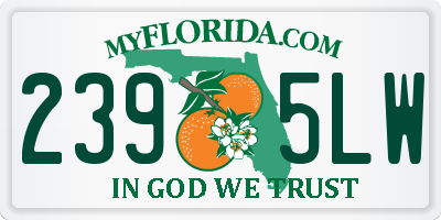FL license plate 2395LW