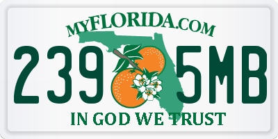 FL license plate 2395MB