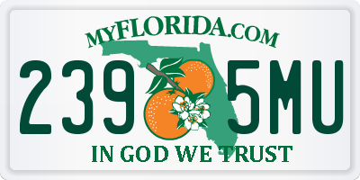 FL license plate 2395MU
