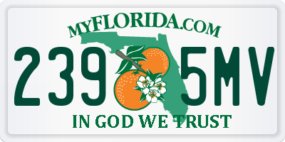 FL license plate 2395MV