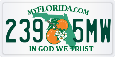 FL license plate 2395MW