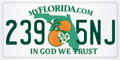 FL license plate 2395NJ