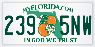 FL license plate 2395NW