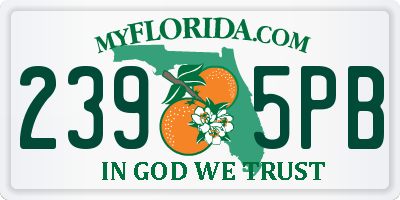 FL license plate 2395PB