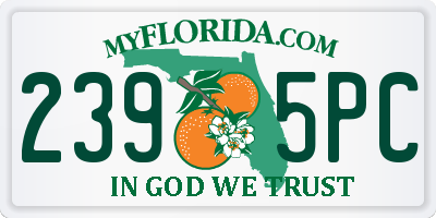 FL license plate 2395PC