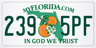 FL license plate 2395PF